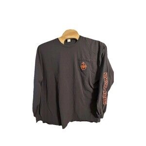 Harley-Davidson Shirt Mens 3XL Gray Long Sleeve Pocket Renegade Springfield MO